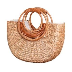 Handwoven 100% Straw Tote Bag
